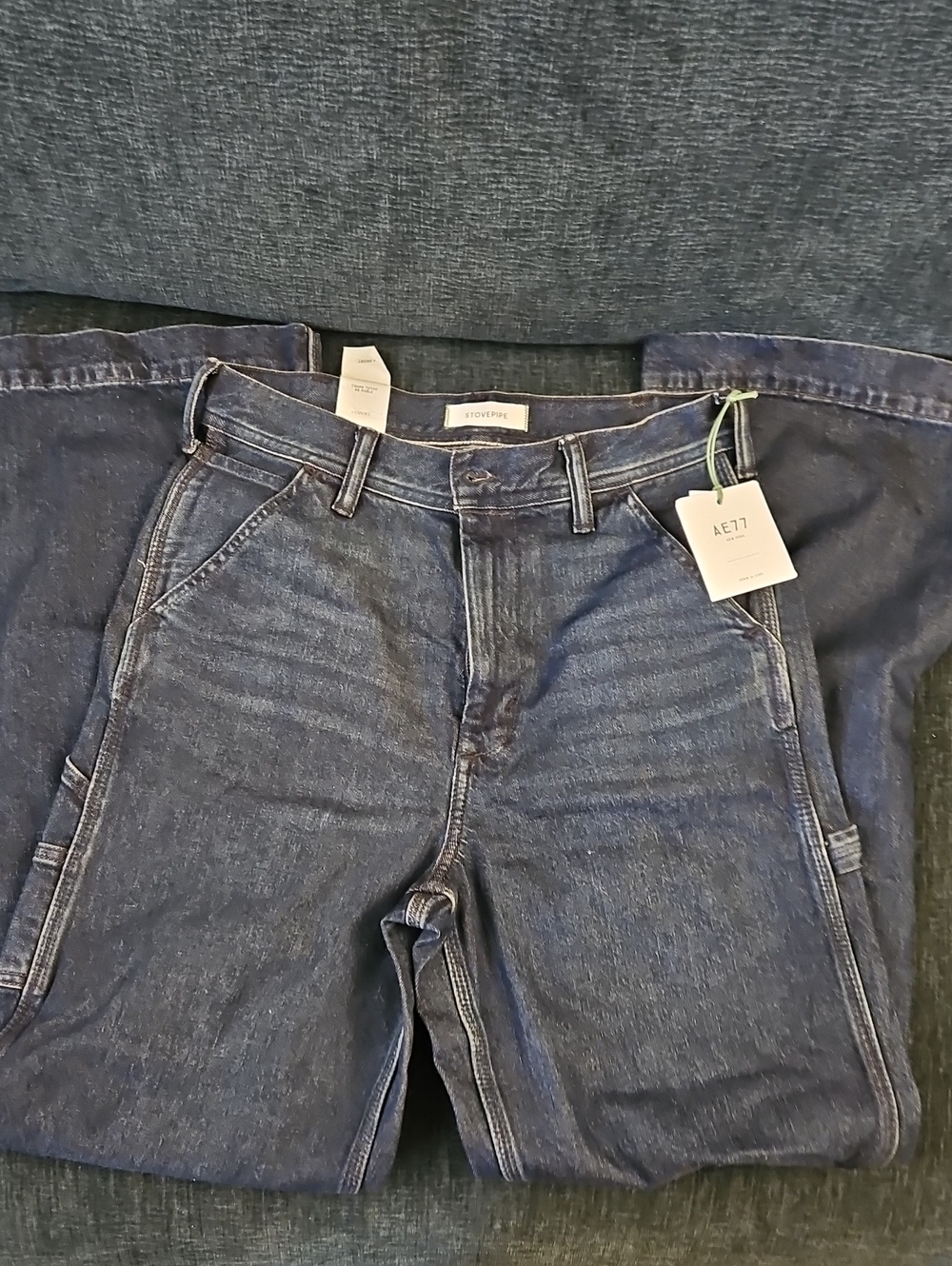 AE77 Dark Wash Stovepipe Jeans